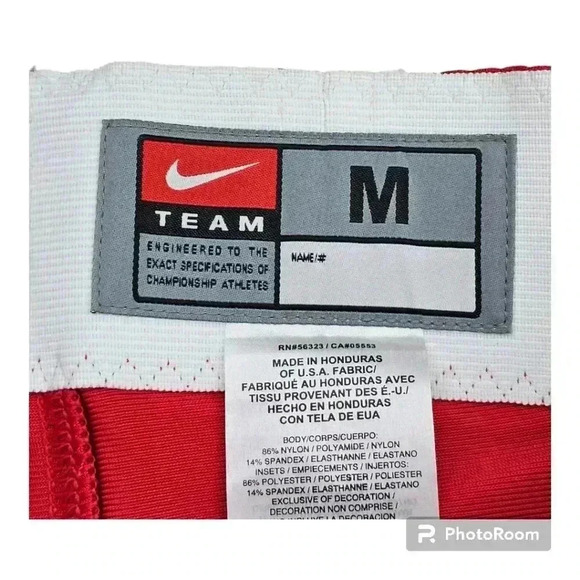 Nike Men's Open Field Football Pants Scarlet Red/ White #615745/658 NWT M or L - Picture 9 of 10